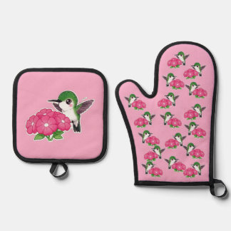 Ensemble De Gant De Cuisine Et De Manique Colibri