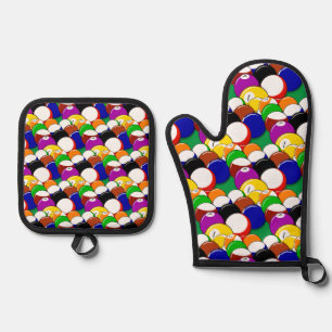 Ensemble De Gant De Cuisine Et De Manique Conception de boules billard de piscine