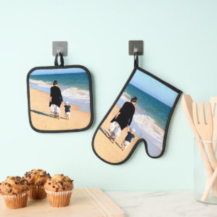 Ensemble De Gant De Cuisine Et De Manique Concevez votre propre photo cadeau de Cuisine pers