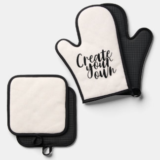 Ensemble De Gant De Cuisine Et De Manique Créez votre propre four Mitt