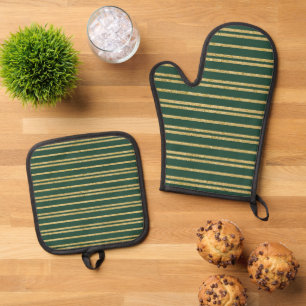 Ensemble De Gant De Cuisine Et De Manique Cute Fall Rebande saisonnière cuisine motif