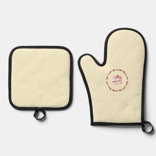 Ensemble De Gant De Cuisine Et De Manique Cute Oven Mitt & Pot Holder Set (Recto)