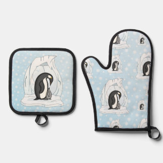 Ensemble De Gant De Cuisine Et De Manique Davin et Annie les pingouins