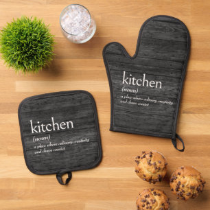 Ensemble De Gant De Cuisine Et De Manique Définition du dictionnaire pour la cuisine