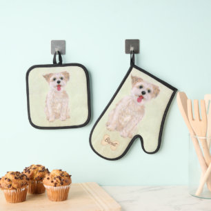 Ensemble De Gant De Cuisine Et De Manique Ensemble de manique et de dessous de plat Morkie P