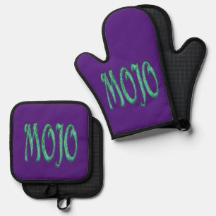Ensemble De Gant De Cuisine Et De Manique Ensemble de porte-pot Mojo violet de fours en sili