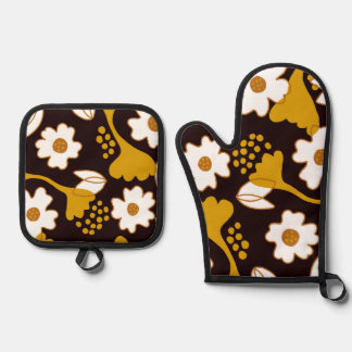 Ensemble De Gant De Cuisine Et De Manique Ensemble de porte-pots noirs pour chaudière de mie