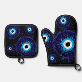 Ensemble De Gant De Cuisine Et De Manique 🧿 Evil Eye Kitchen Guardian