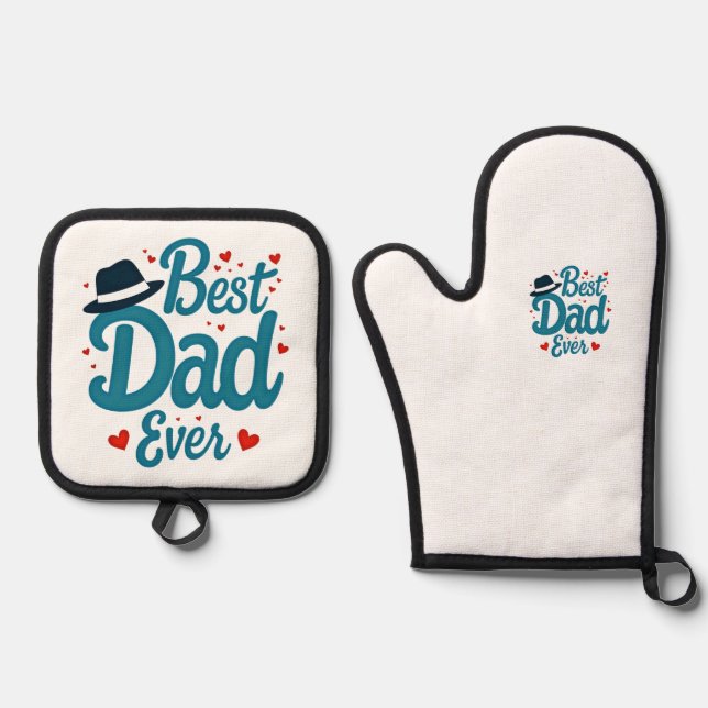 ENSEMBLE DE GANT DE CUISINE ET DE MANIQUE FATHER'S DAY CELEBRATION (Recto)