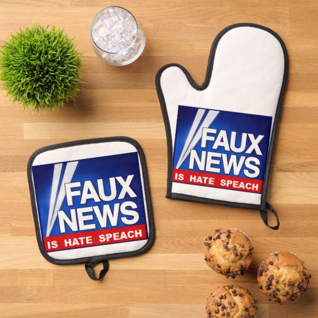 Ensemble De Gant De Cuisine Et De Manique Faux News (De haut en bas)