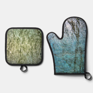 Ensemble De Gant De Cuisine Et De Manique Fil et porte-pot à texture plate, Commun