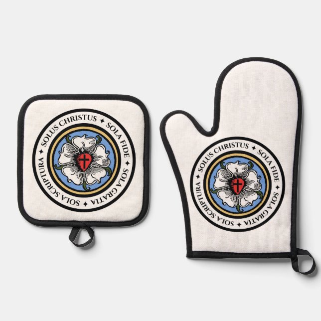 Ensemble De Gant De Cuisine Et De Manique Four Solas (Recto)