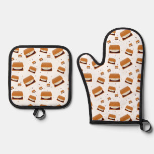 Ensemble De Gant De Cuisine Et De Manique Fun S'more Cuisine Motif