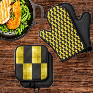 Ensemble De Gant De Cuisine Et De Manique Gants de four et porte-pots