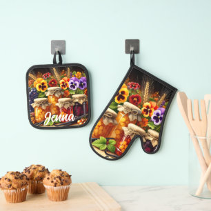 Ensemble De Gant De Cuisine Et De Manique Gants et protège-poêles de cuisine Cozy Kitchen, c