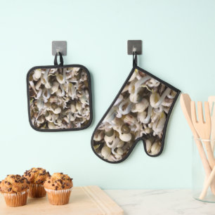 Ensemble De Gant De Cuisine Et De Manique Graisses Bio - Un Superaliment Emballé De Nutrimen