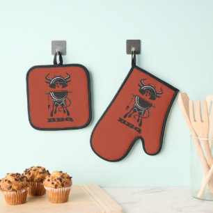 Ensemble De Gant De Cuisine Et De Manique Grill barbecue