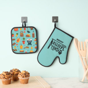 Ensemble De Gant De Cuisine Et De Manique Grill Master