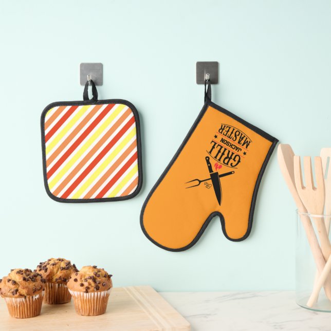 Ensemble De Gant De Cuisine Et De Manique Grill Master (In situ (suspendu))