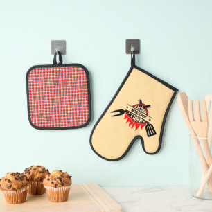 Ensemble De Gant De Cuisine Et De Manique Grill Master