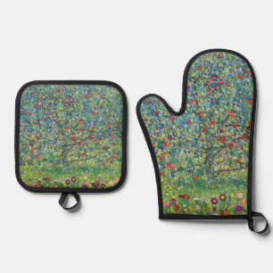 Ensemble De Gant De Cuisine Et De Manique Gustav Klimt - Pommier