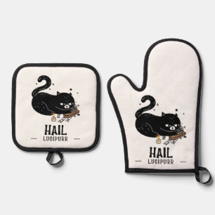 Ensemble De Gant De Cuisine Et De Manique Hail Lucipurr