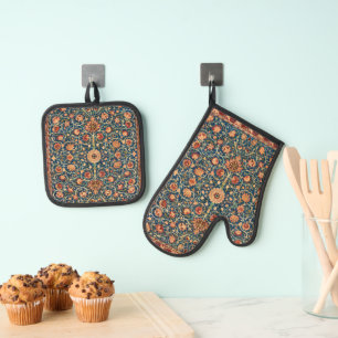 Ensemble De Gant De Cuisine Et De Manique Holland Park par William Morris, Art de Tapis Vint