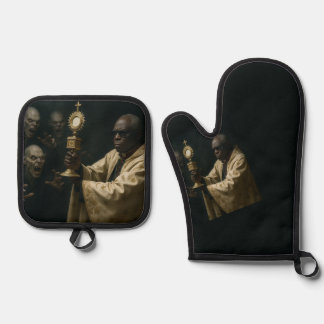 Ensemble De Gant De Cuisine Et De Manique 'If the Pope were Blade'