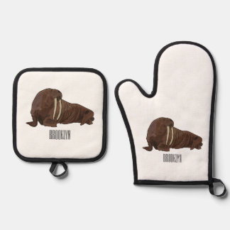 Ensemble De Gant De Cuisine Et De Manique Illustration de Walrus