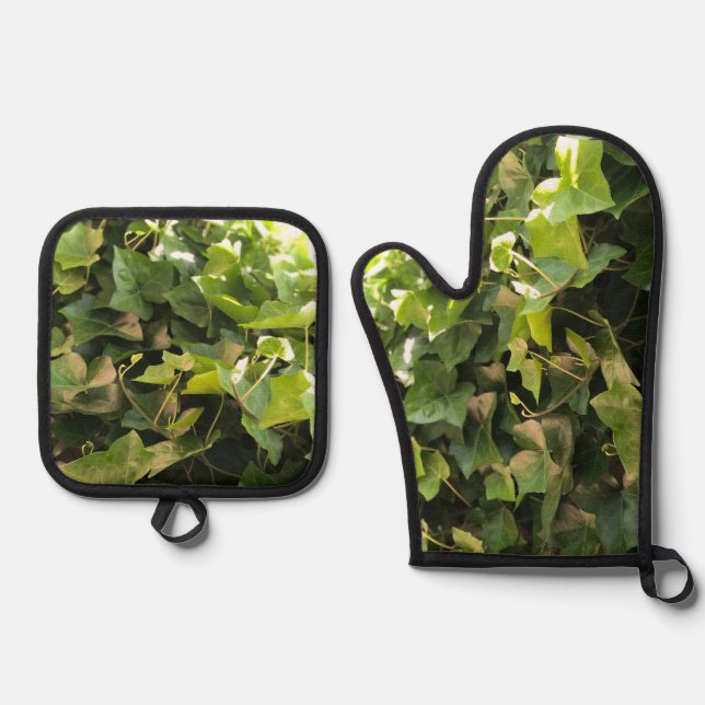 Ensemble De Gant De Cuisine Et De Manique Ivy (Recto)