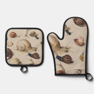 Ensemble De Gant De Cuisine Et De Manique Jardin d'escargots Animaux de compagnie Gastropod