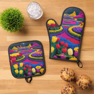 Ensemble De Gant De Cuisine Et De Manique Jardin Magnifique
