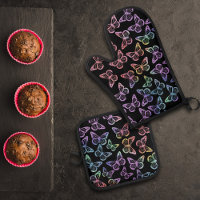 Jolie fille Motif papillon noir Iridescente