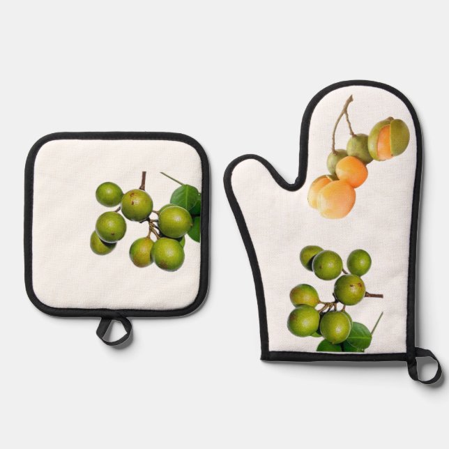 Ensemble De Gant De Cuisine Et De Manique La quenette  (Recto)
