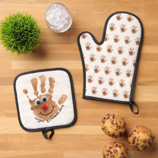Ensemble De Gant De Cuisine Et De Manique L'art de votre enfant imprimé sur mesure sur