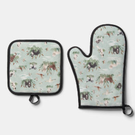 ENSEMBLE DE GANT DE CUISINE ET DE MANIQUE LES BARBETS
