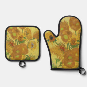 Ensemble De Gant De Cuisine Et De Manique Les tournesols de Vincent van Gogh (1888)