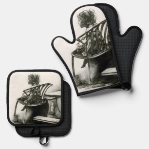 Ensemble De Gant De Cuisine Et De Manique L'imagination nourrit ma réalité
