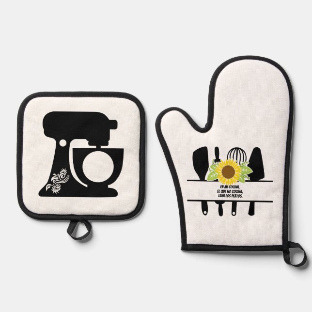 Ensemble De Gant De Cuisine Et De Manique Mi cocina (Recto)