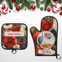Noël Floral Personnalisé Chef Maman Photo