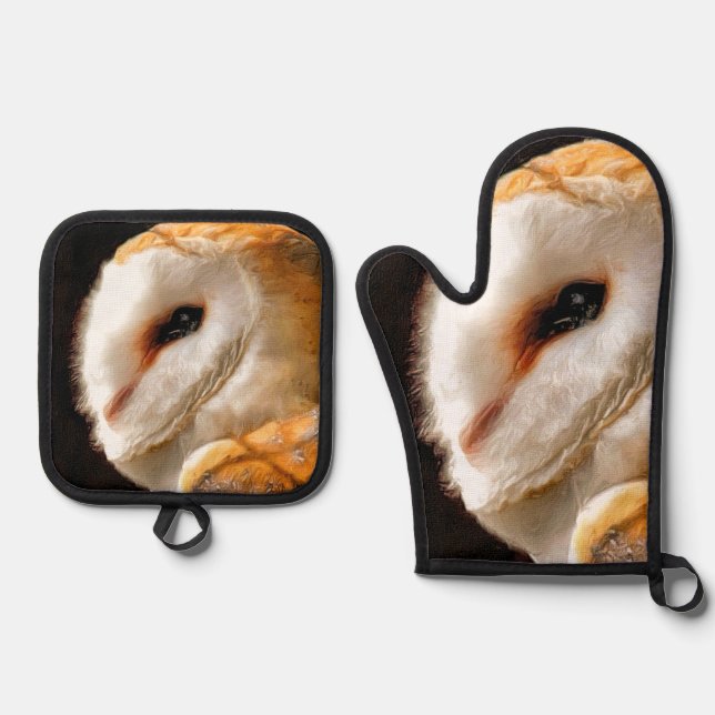 ENSEMBLE DE GANT DE CUISINE ET DE MANIQUE OWLS (Recto)