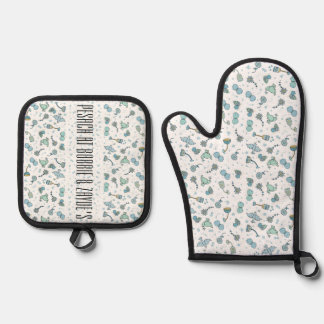 Ensemble De Gant De Cuisine Et De Manique Pâque Plutôt
