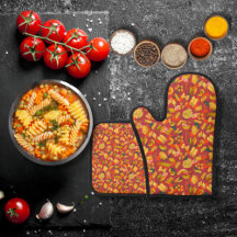 Pâtes et légumes marron rouge