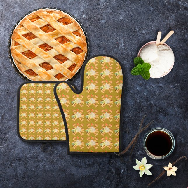 Ensemble De Gant De Cuisine Et De Manique Peaux et crème glacée (Créateur téléchargé)