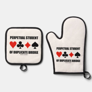 Ensemble De Gant De Cuisine Et De Manique Perpetual Student Of Duplicate Bridge Card