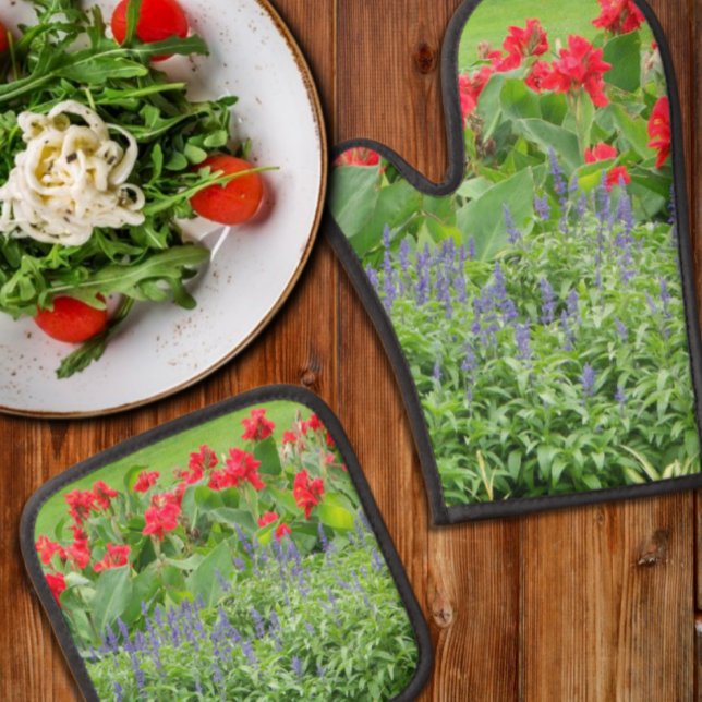 Ensemble De Gant De Cuisine Et De Manique Photo personnalisée (Créateur téléchargé)