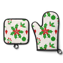 Poinsettias et Hollies en blanc