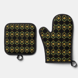 Ensemble De Gant De Cuisine Et De Manique Porte-pots et Mitt au four