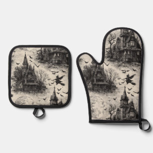 Ensemble De Gant De Cuisine Et De Manique Porte-pots et Mitt au four