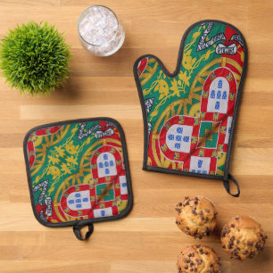 Ensemble De Gant De Cuisine Et De Manique Portugal
